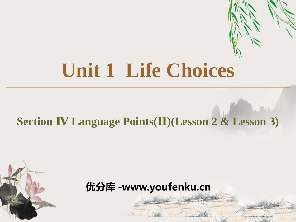 《Life Choices》Section ⅣPPT课件_第1页
