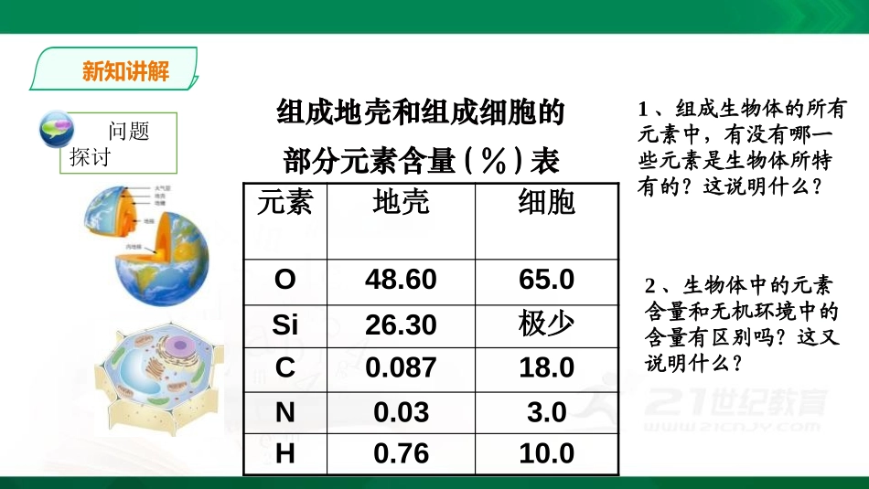 《细胞中的元素和化合物》组成细胞的分子PPT课件_第3页