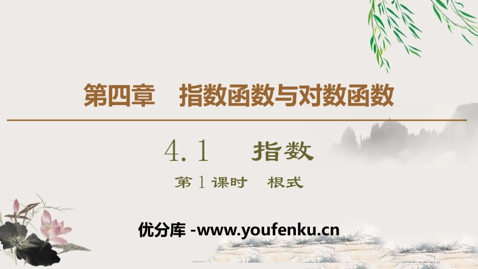 《指数》指数函数与对数函数PPT(第一课时根式)PPT课件_第1页