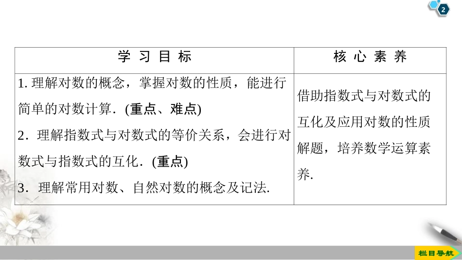 《对数》指数函数与对数函数PPT课件(第1课时对数的概念)_第2页