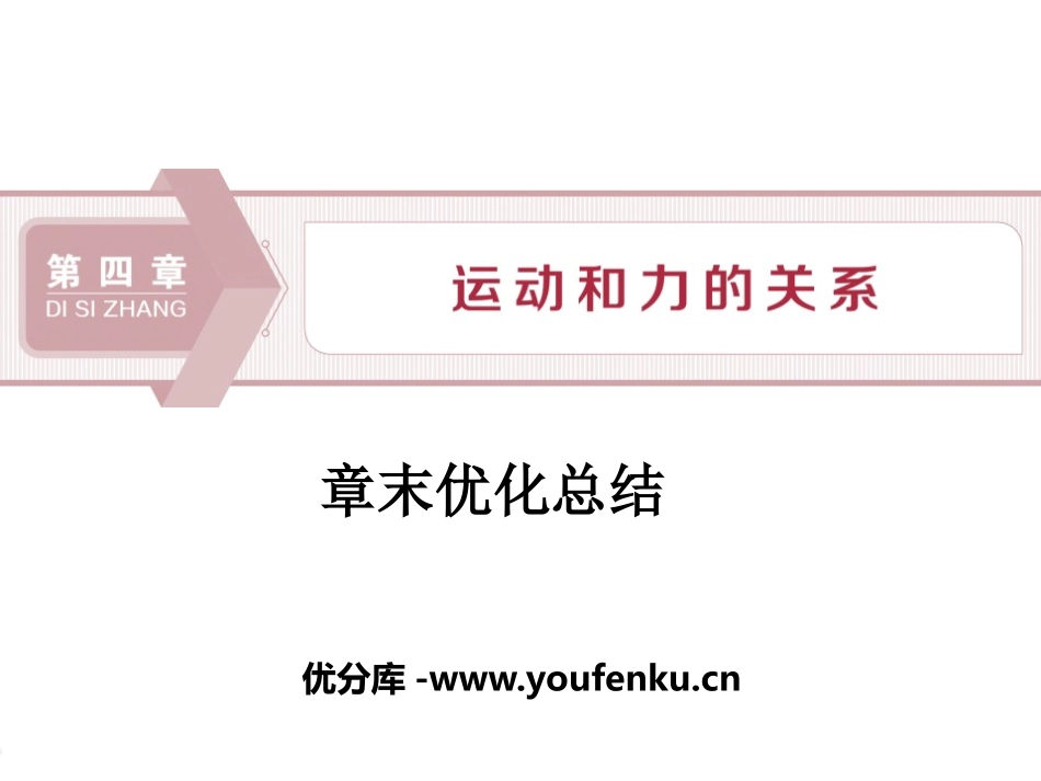 《章末优化总结》运动和力的关系PPT课件[人教版高中物理必修一]_第1页