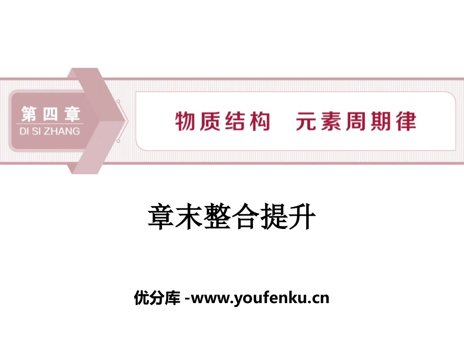 《章末整合提升》物质结构元素周期律PPT课件[人教版高中化学必修一]_第1页