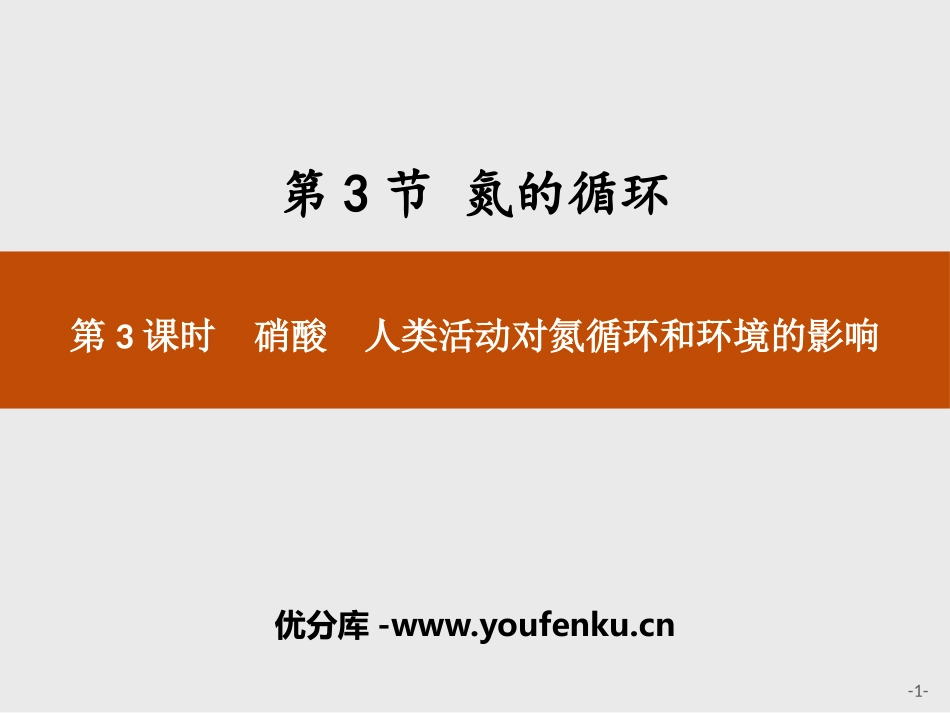 《氮的循环》物质的性质与转化PPT课件_第1页