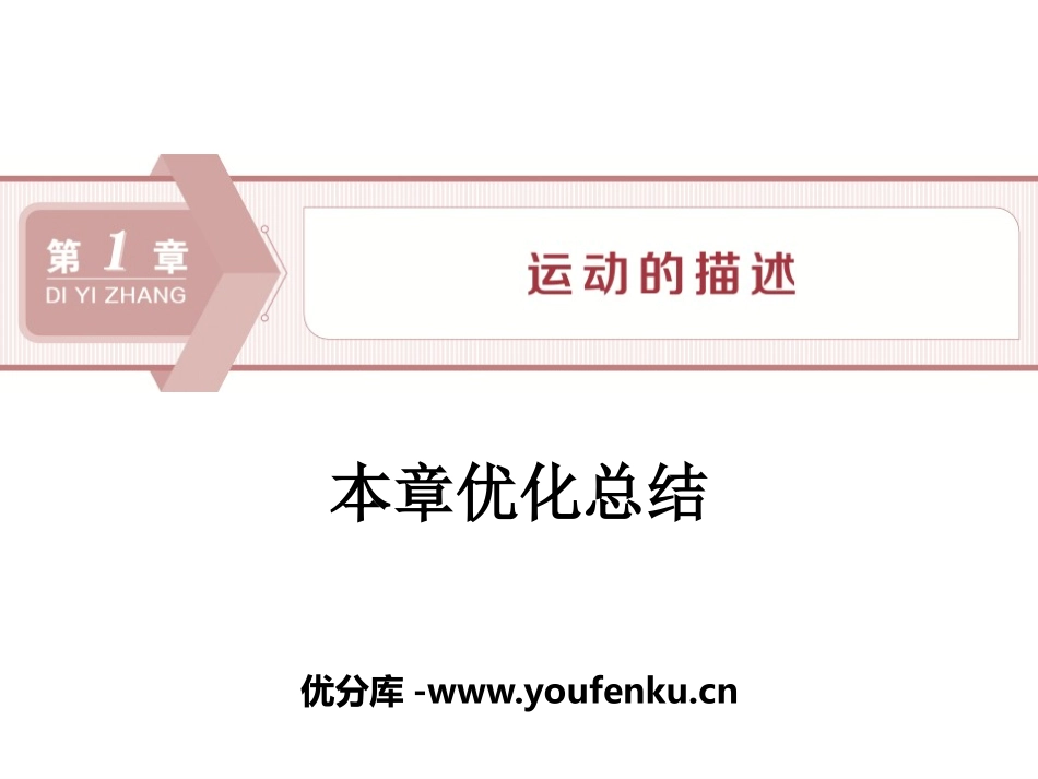 《本章优化总结》运动的描述PPT课件[鲁科版高中物理必修一]_第1页