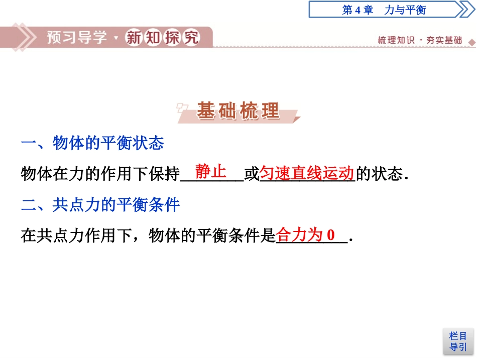 《共点力的平衡》力与平衡PPT课件[鲁科版高中物理必修一]_第3页