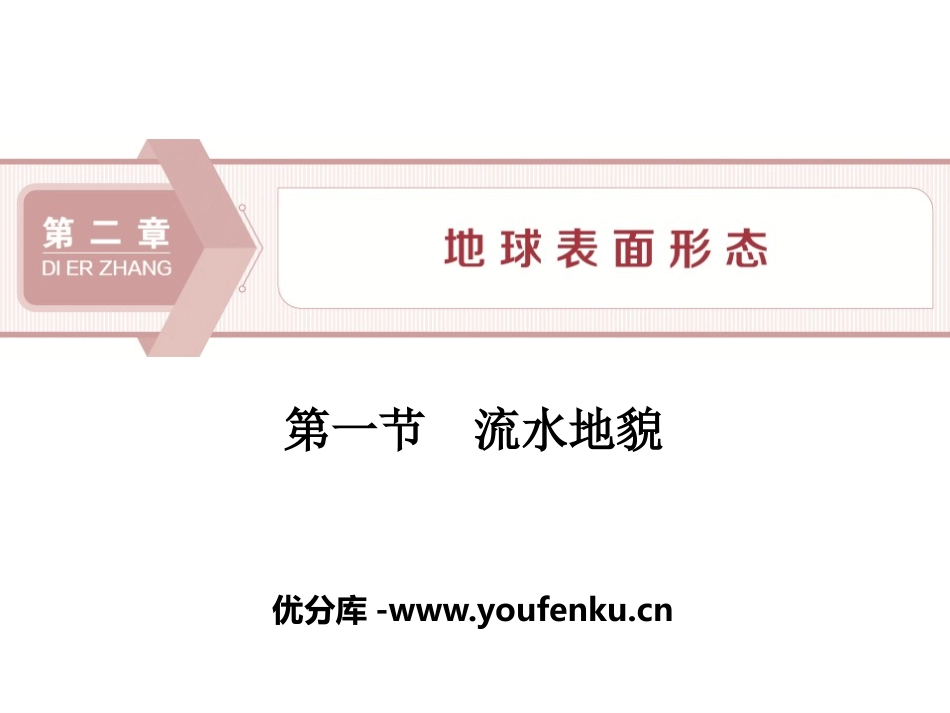 《流水地貌》地球表面形态PPT课件[湘教版高中地理必修一]_第1页