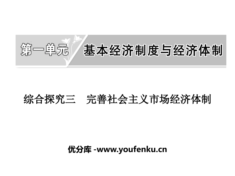 《完善社会主义市场经济体制》基本经济制度与经济体制PPT课件_第1页