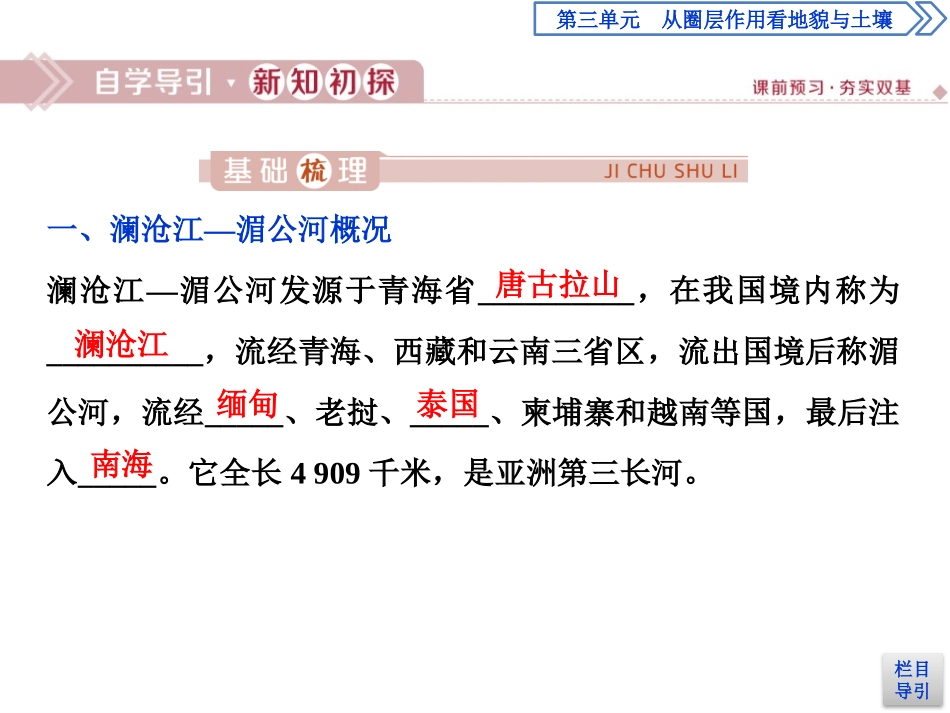 《探秘澜沧江-湄公河流域的河流地貌》从圈层作用看地貌与土壤PPT课件_第3页