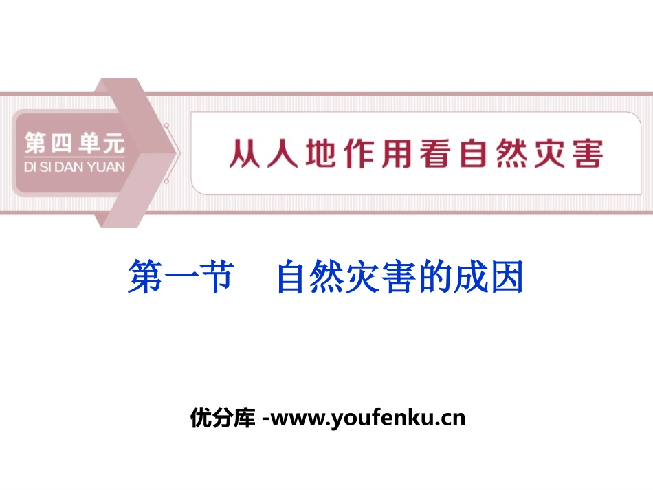 《自然灾害的成因》从人地作用看自然灾害PPT课件_第1页