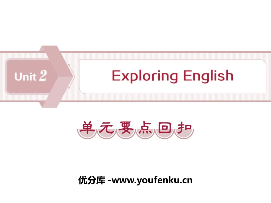 《Exploring English》单元要点回扣PPT课件_第1页