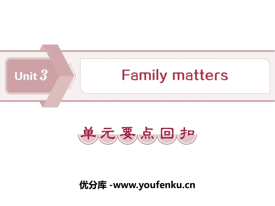 《Family matters》单元要点回扣PPT课件_第1页