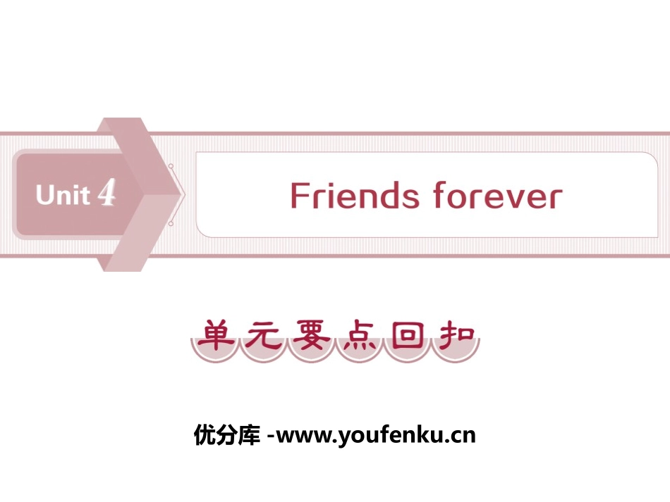 《Friends forever》单元要点回扣PPT课件_第1页