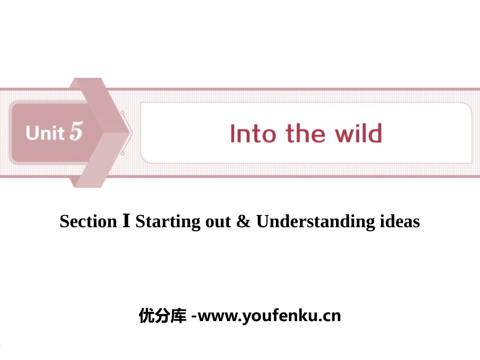 《Into the wild》Section ⅠPPT课件_第1页