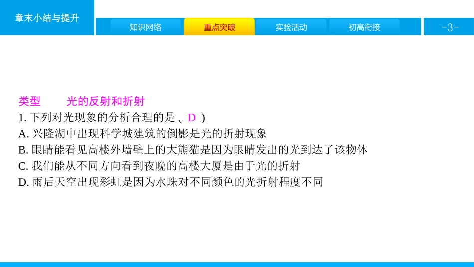 《章末小结与提升》光现象PPT课件[人教版八年级物理上册]_第2页