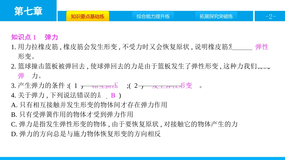 《弹力》力PPT课件[人教版八年级物理下册]_第2页