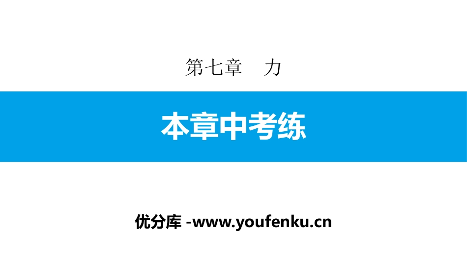 《本章中考练》力PPT课件[人教版八年级物理下册]_第1页