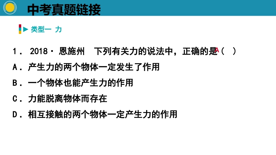 《中考真题链接》力PPT课件[人教版八年级物理下册]_第2页
