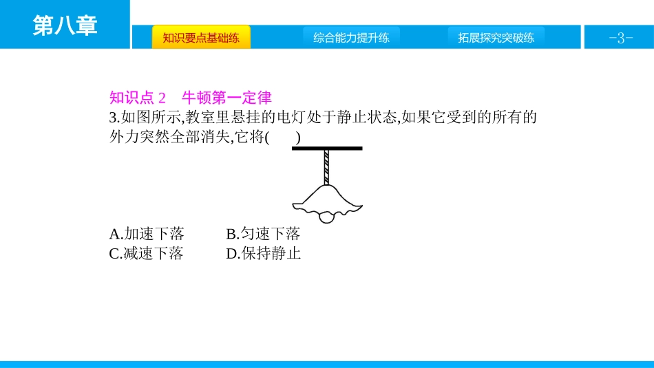 《牛顿第一定律》运动和力PPT课件[人教版八年级物理下册]_第3页