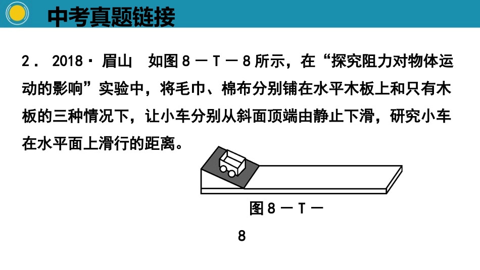 《中考真题链接》运动和力PPT课件[人教版八年级物理下册]_第3页