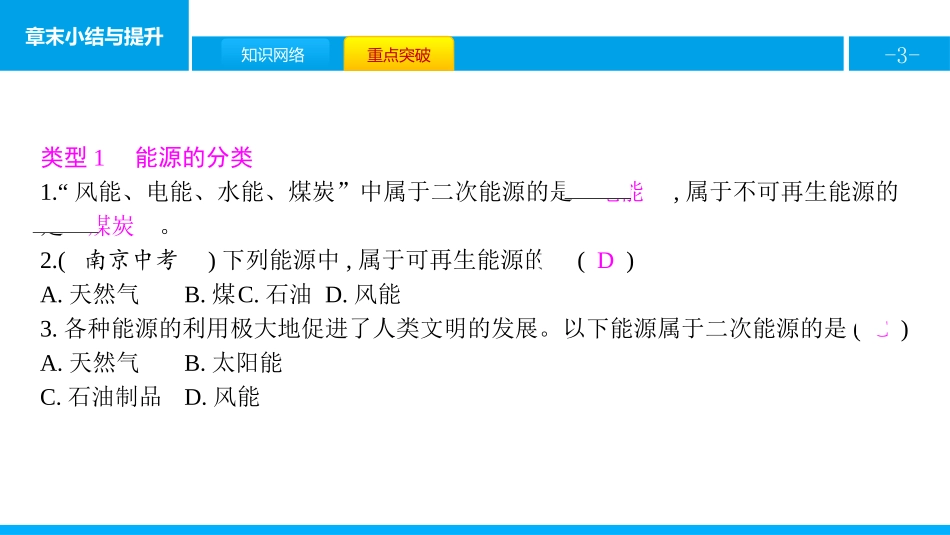 《章末小结与提升》能源与可持续发展PPT课件[人教版九年级物理]_第3页