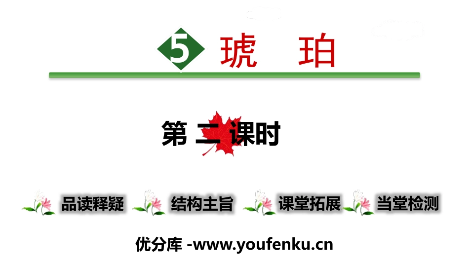 《琥珀》PPT(第二课时)PPT课件[部编版四年级语文下册]_第1页