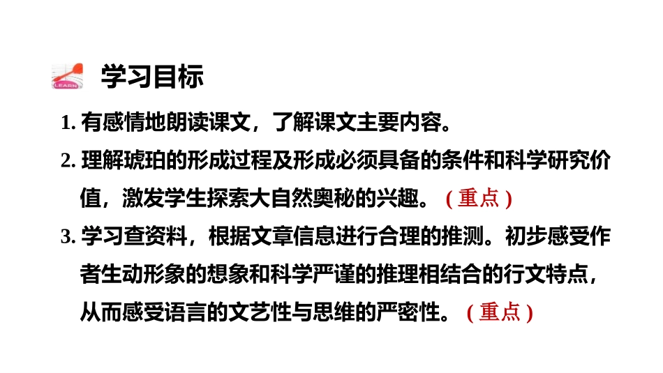 《琥珀》PPT(第二课时)PPT课件[部编版四年级语文下册]_第2页