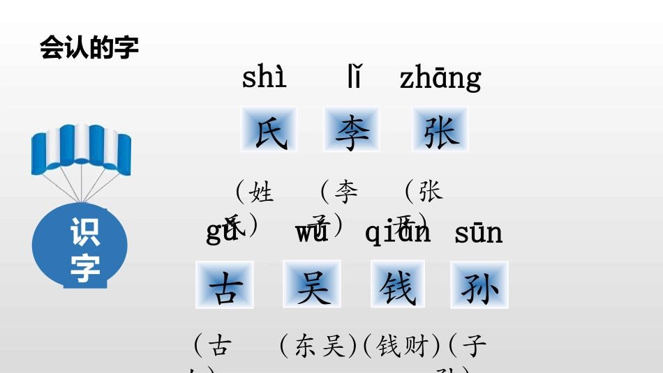 识字《姓氏歌》PPT课件[部编版一年级语文下册]_第3页