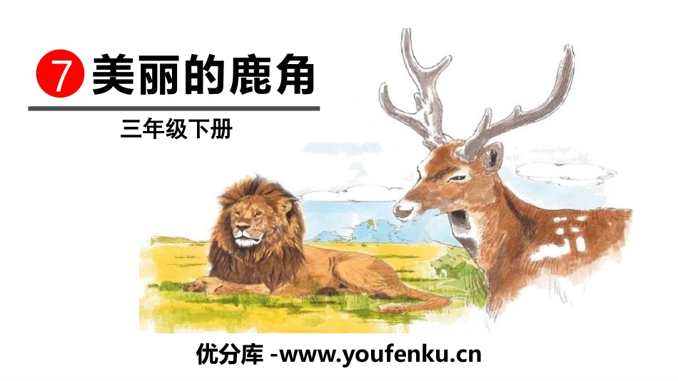 《美丽的鹿角》PPT课件[部编版三年级语文下册]_第1页