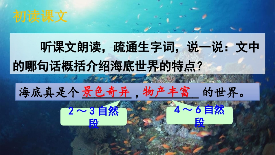 《海底世界》PPT精品课件[部编版三年级语文下册]_第3页