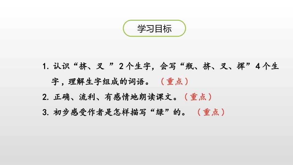 《绿》PPT(第1课时)PPT课件[部编版四年级语文下册]_第2页