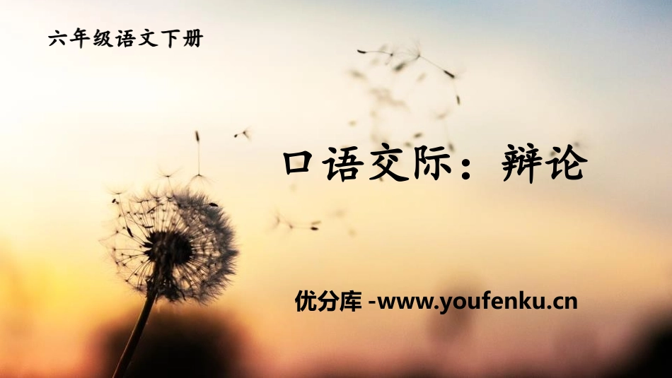 《辩论》口语交际PPT课件[部编版六年级语文下册]_第1页