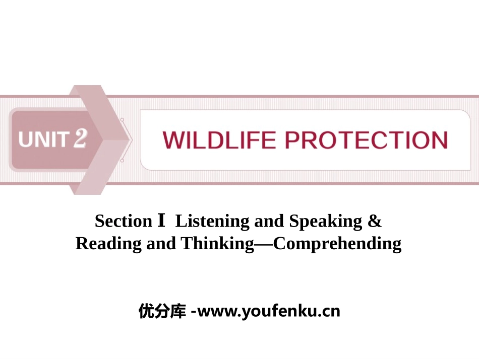 《Wildlife Protection》SectionⅠ PPT课件_第1页