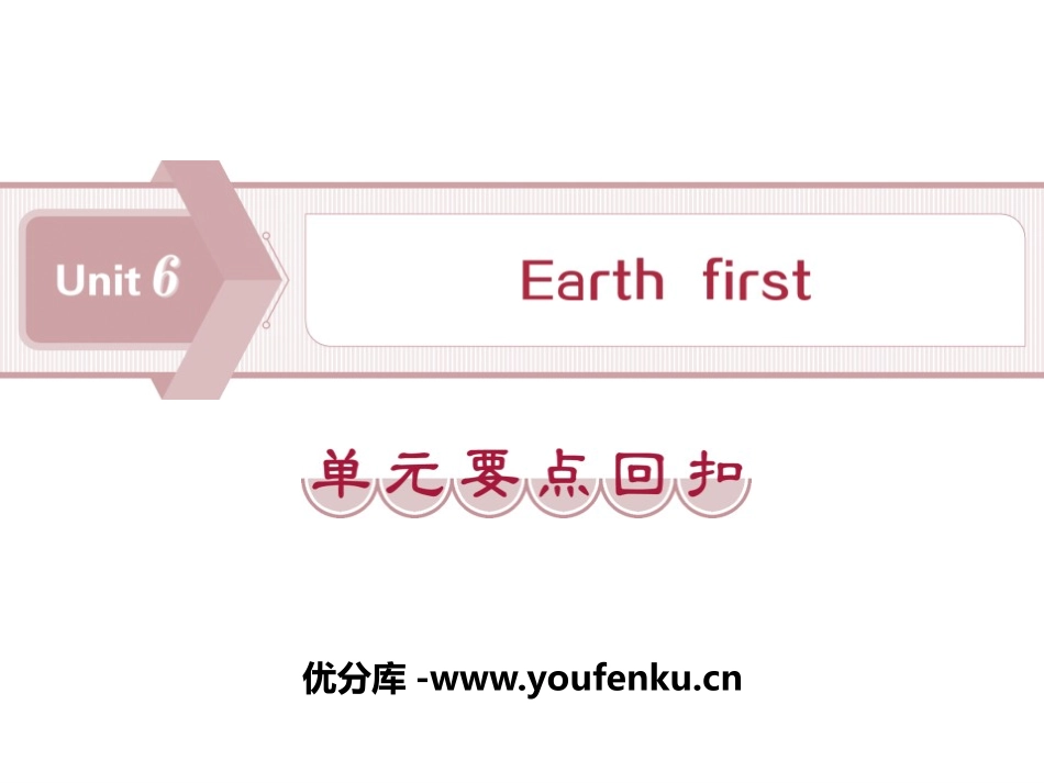《Earth first》单元要点回扣PPT课件_第1页