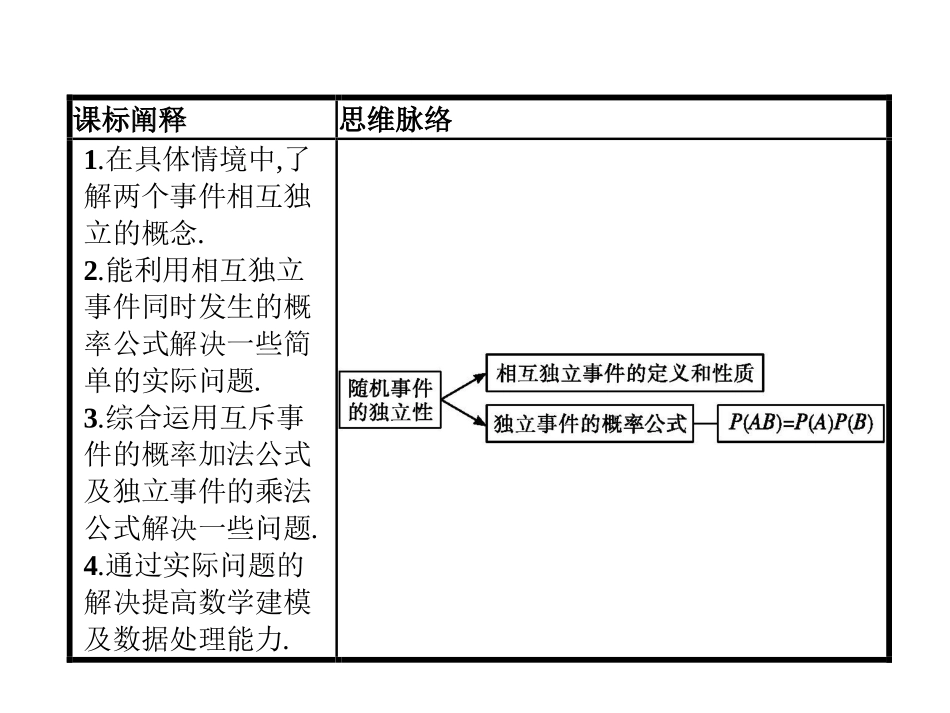 《概率》统计与概率PPT(随机事件的独立性)PPT课件_第2页