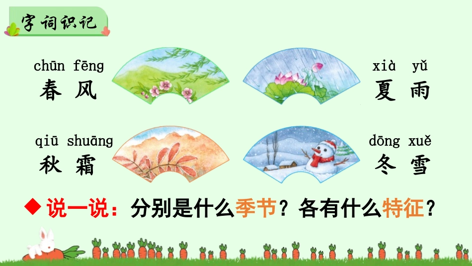 识字《春夏秋冬》PPT免费课件[部编版一年级语文下册]_第1页