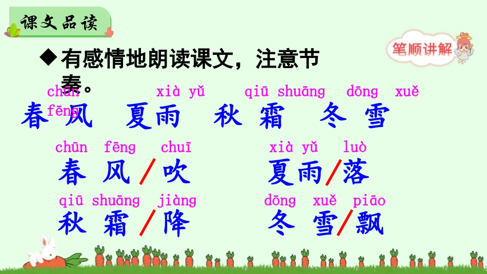 识字《春夏秋冬》PPT免费课件[部编版一年级语文下册]_第3页