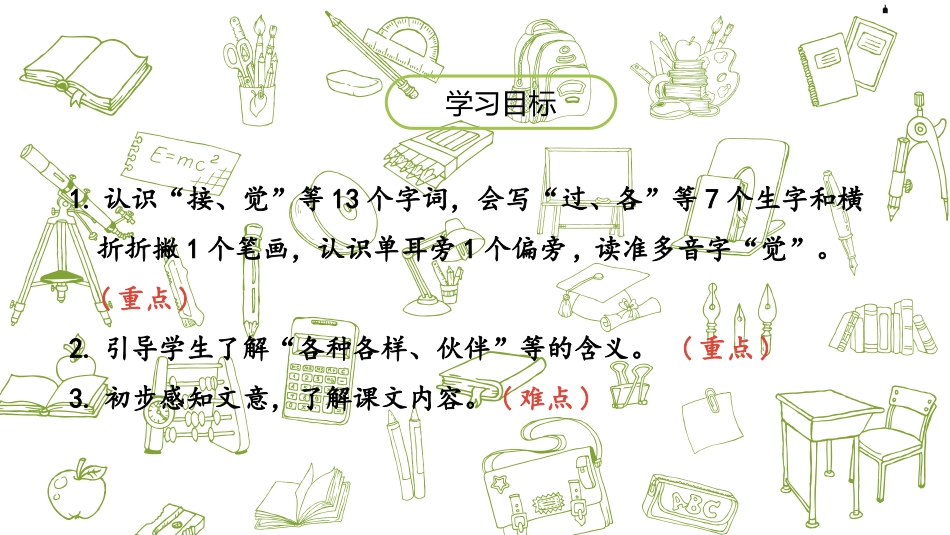 《一个接一个》PPT课件(第1课时)[部编版一年级语文下册]_第2页