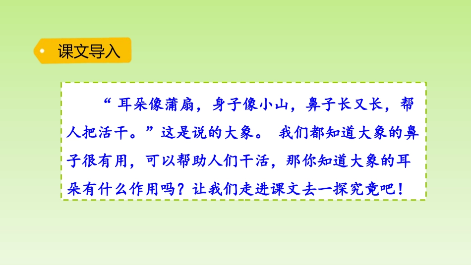 《大象的耳朵》PPT教学课件[部编版二年级语文下册]_第2页