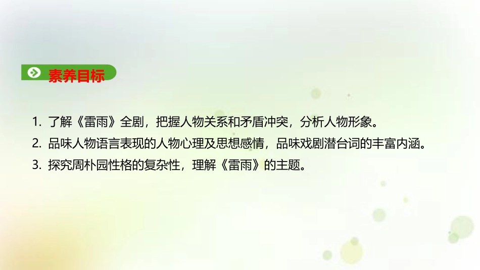《雷雨》PPT优秀PPT课件[统编版高中语文必修二]_第2页