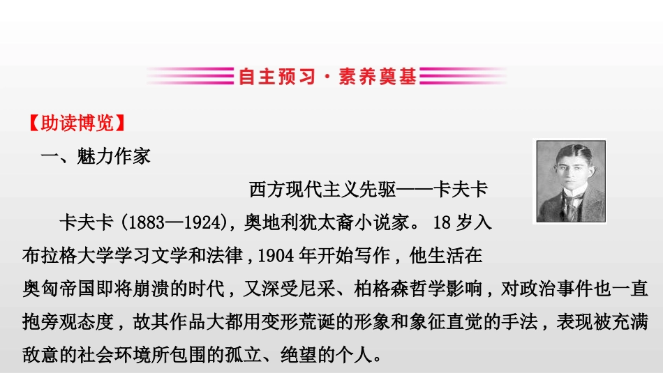 《变形记》PPT课件[统编版高中语文必修二]_第2页