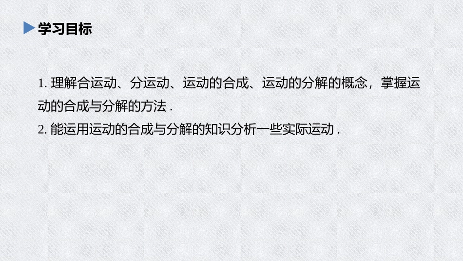 《运动的合成与分解》抛体运动PPT优秀课件[人教版高中物理必修二]_第2页