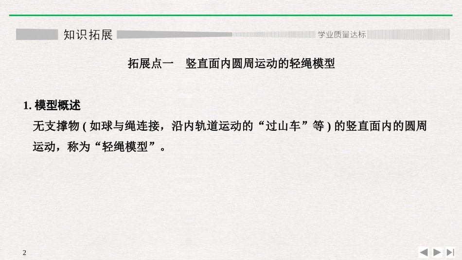 《拓展课 竖直面内圆周运动的轻绳、轻杆模型》圆周运动PPT优质课件_第2页