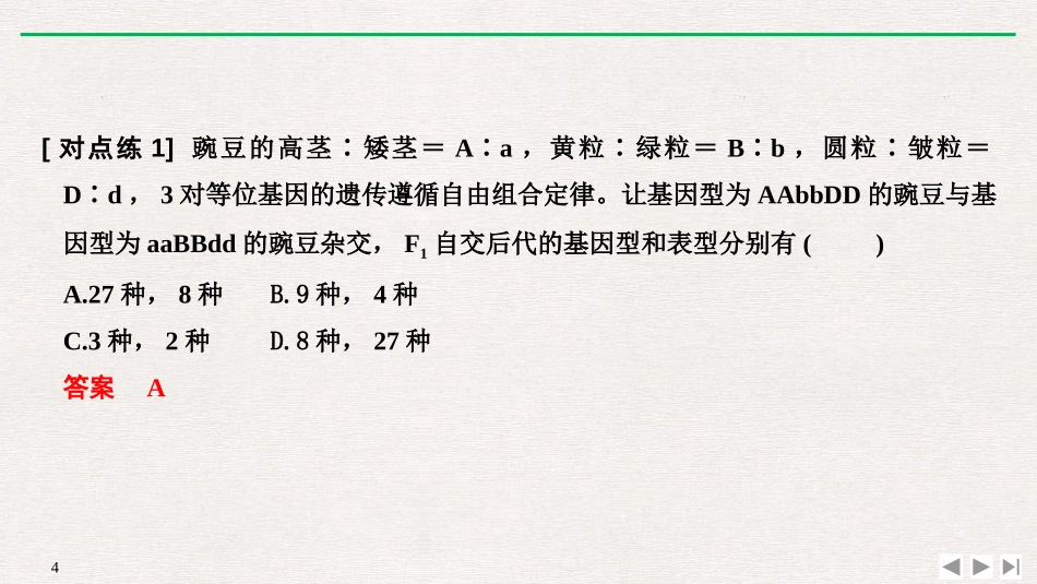 《微专题二 自由组合定律的解题方法与攻略》遗传因子的发现PPT课件_第3页