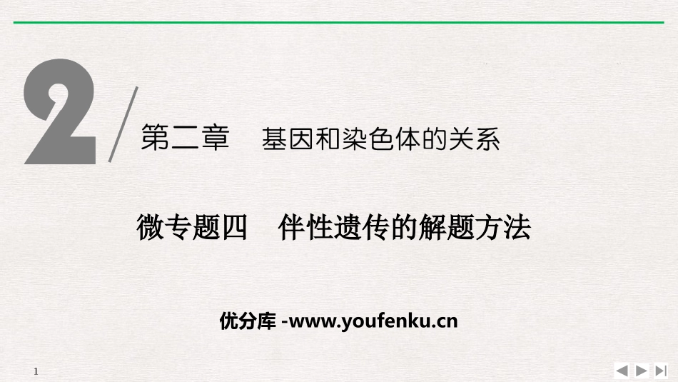 《微专题四 伴性遗传的解题方法》基因和染色体的关系PPT课件_第1页