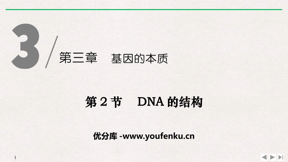 《DNA的结构》基因的本质PPT课件[人教版高中生物必修二]_第1页