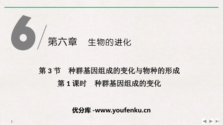 《种群基因组成的变化与物种的形成》生物的进化PPT课件_第1页
