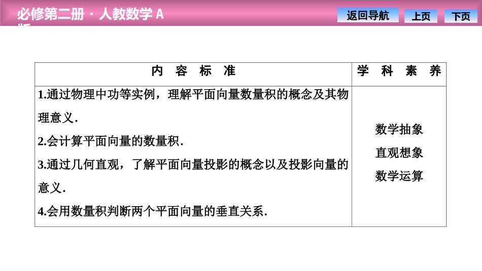 《平面向量的运算》平面向量及其应用PPT(向量的数量积)PPT课件_第2页