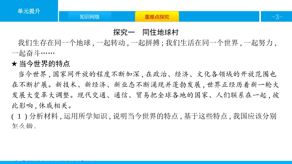 《单元提升》我们共同的世界PPT课件[九年级道德与法治下册]_第3页