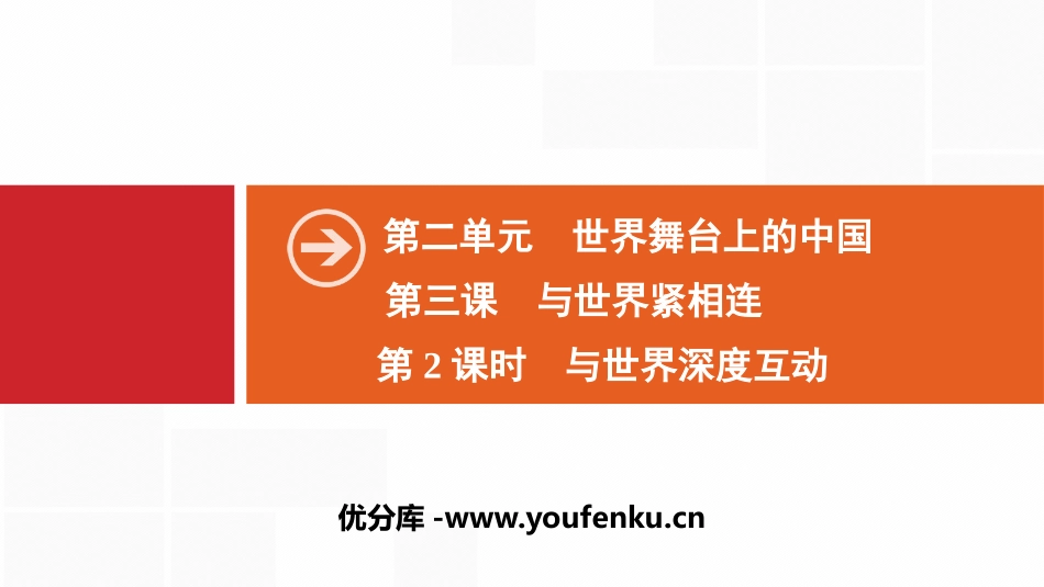 《与世界紧相连》世界舞台上的中国PPT课件_第1页