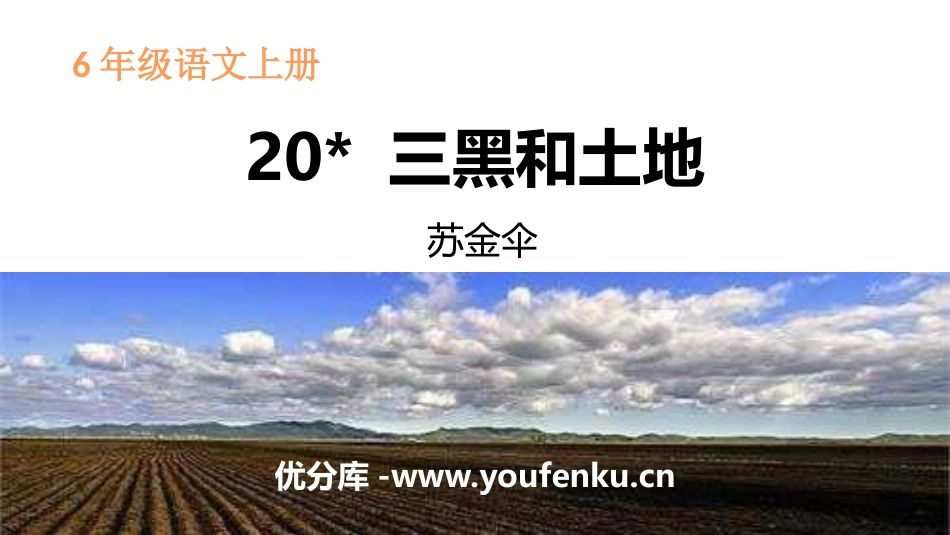 《三黑和土地》PPT课件[部编版六年级语文上册]_第1页